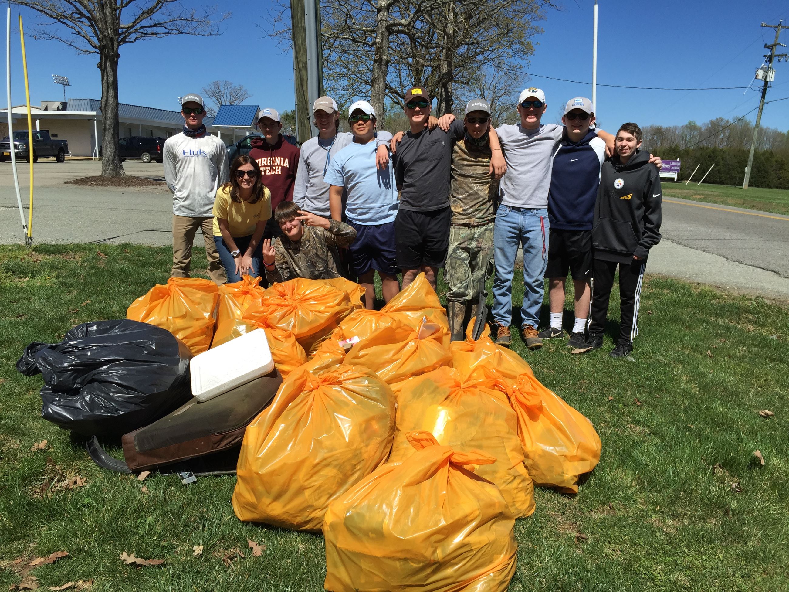 Blessed Sacrament road cleanup