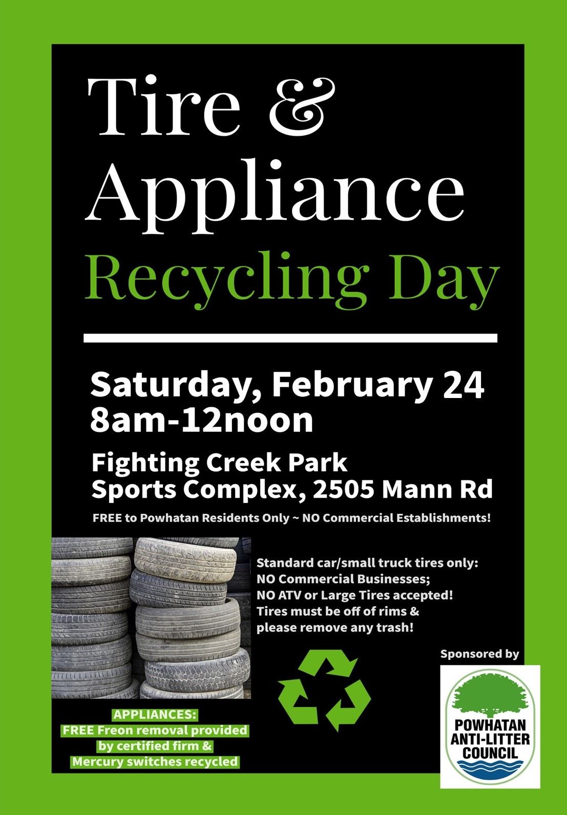 Tire Amnesty Day 2024 Flyer