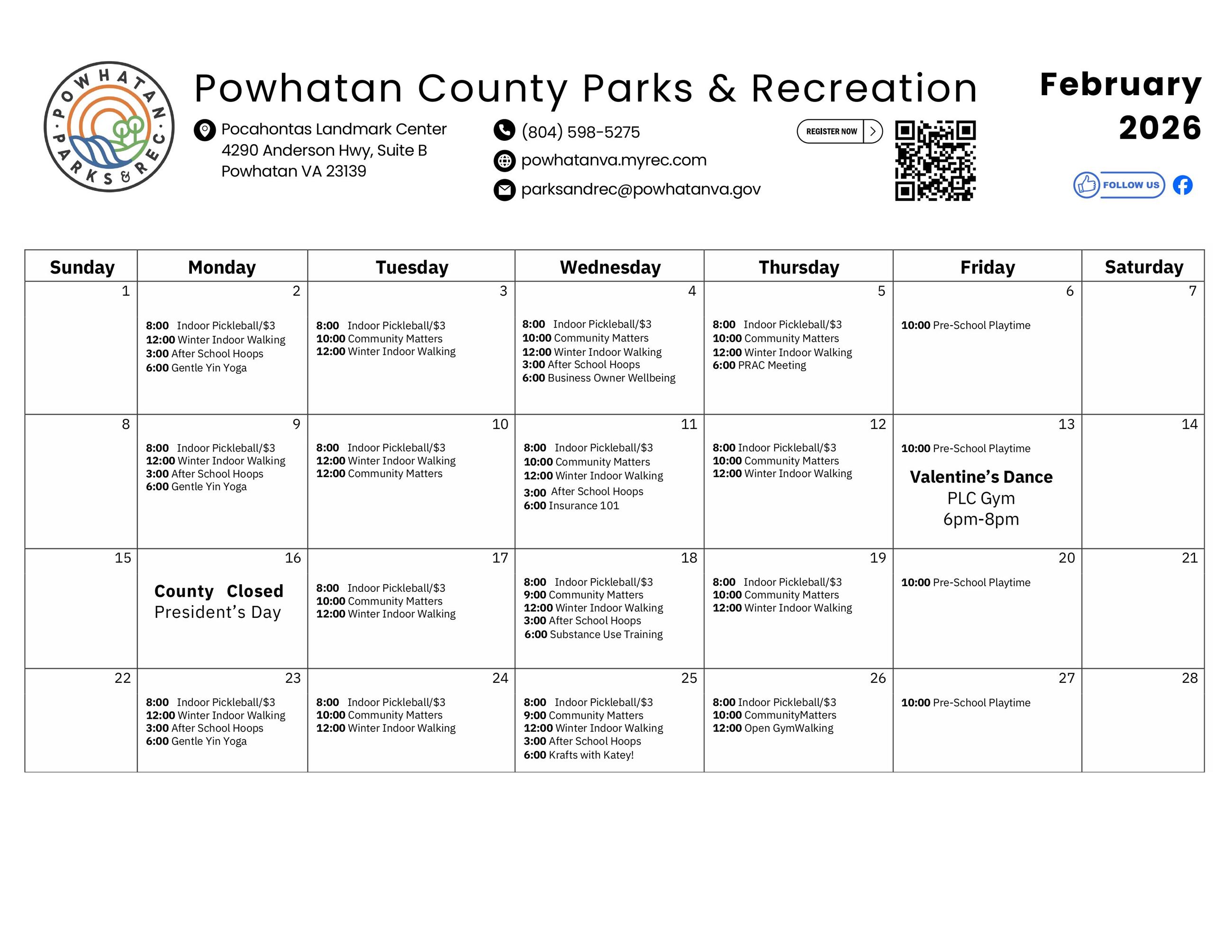 PLC February Calendar 2026-Front
