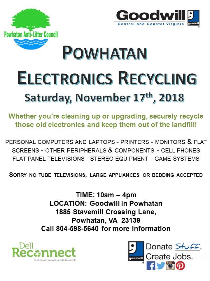 Nov 2018 electronic recycling flier