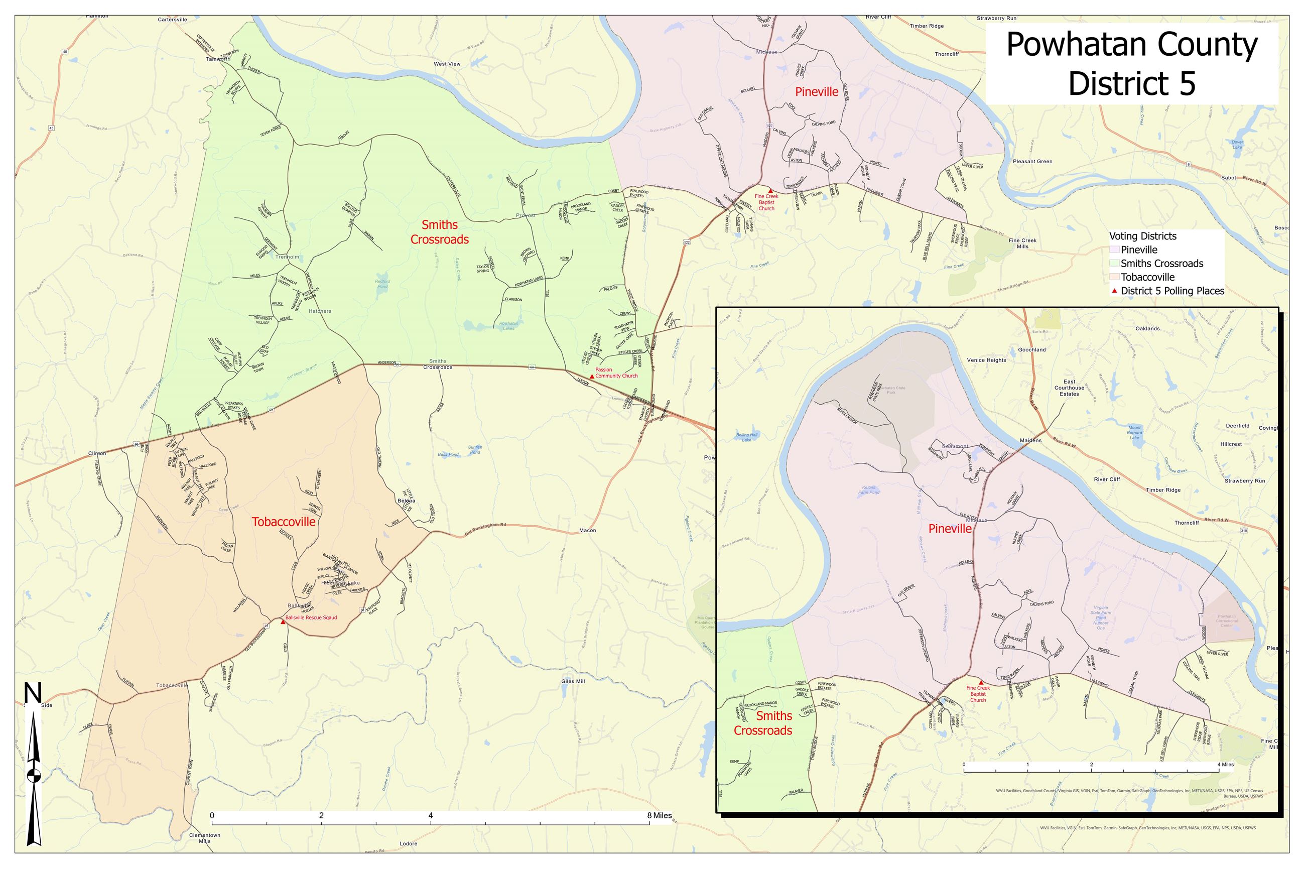 Powhatan Electoral District 5 Map