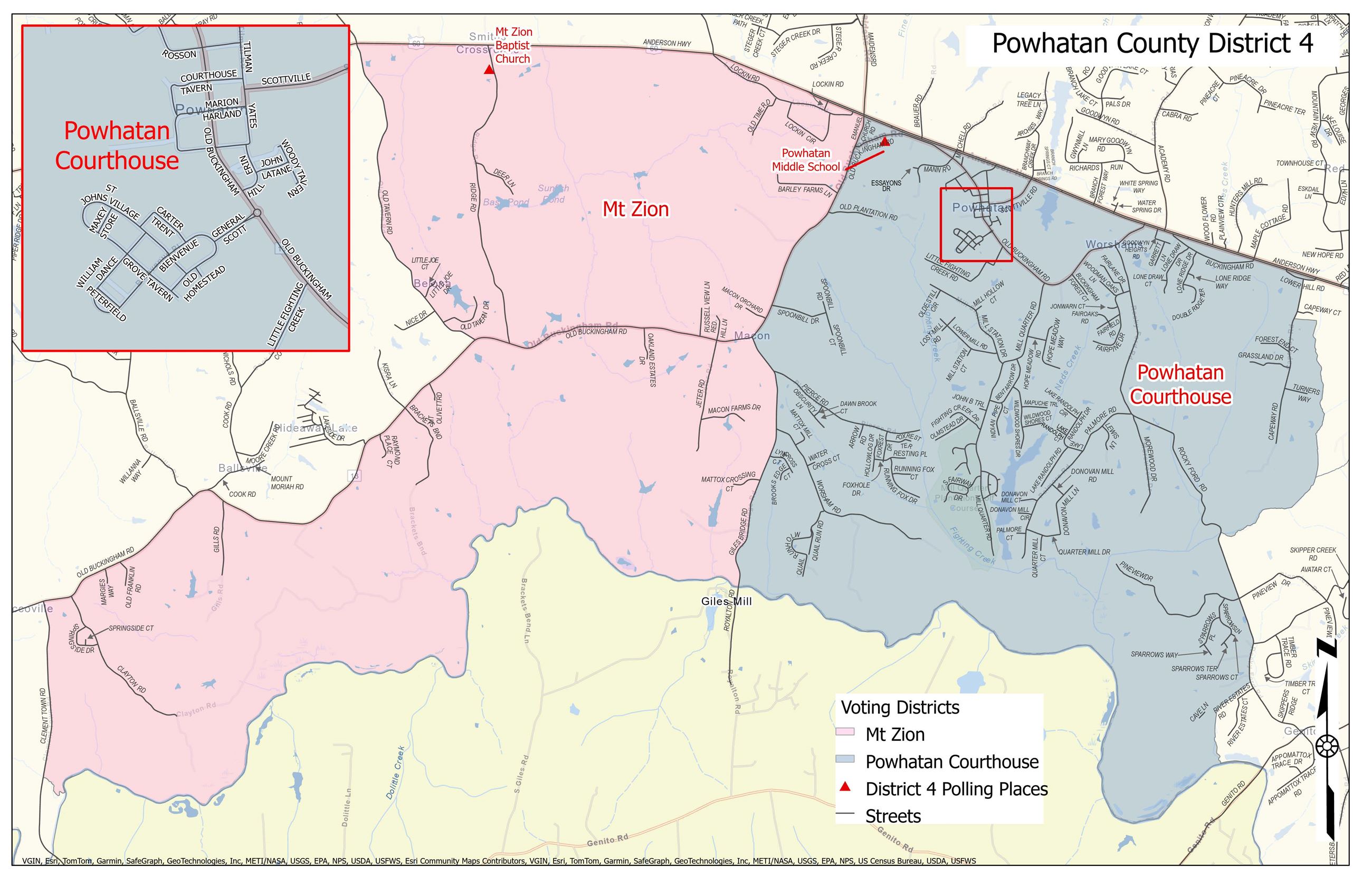 Powhatan Electoral District 4 Map